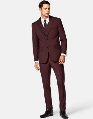 Burgundy Stretch Suit
