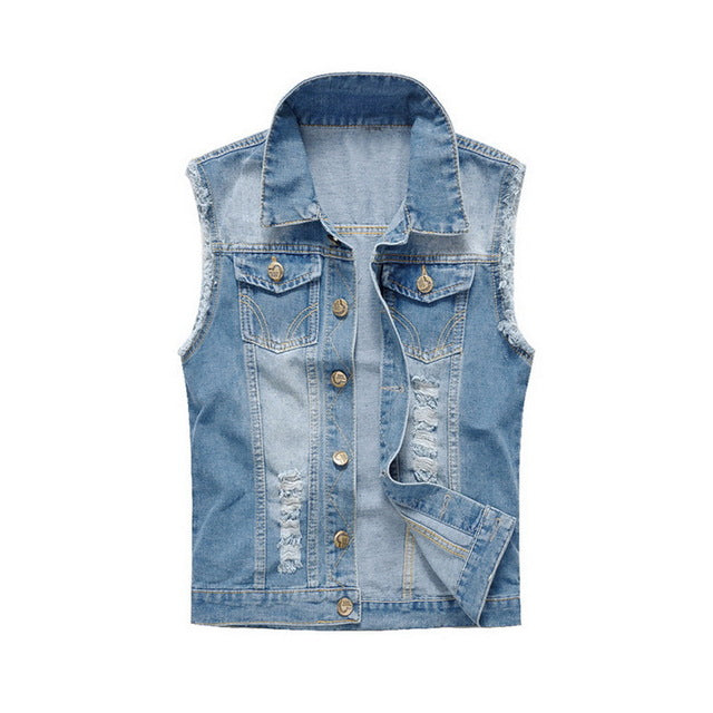 Cotton + Jeans (Sleeveless) Jacket Vest
