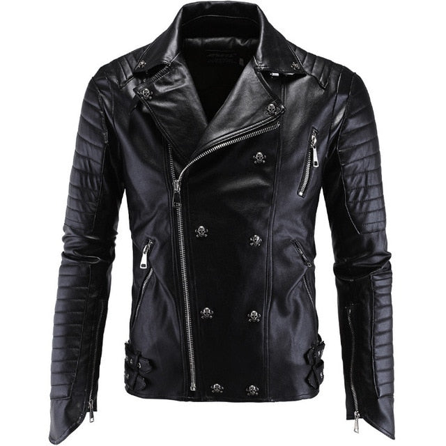 Biker Punk Style Leather Jacket