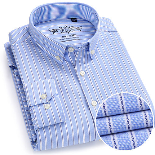 Plaid/Striped Oxford Dress Shirt