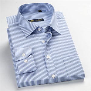 easy care // long sleeve // striped men dress shirt